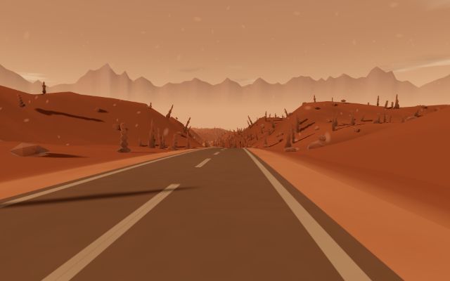 Mars — red dust and distant ridges