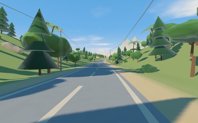 Summer Afternoon — green hills and a quiet road